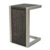 Cape - Coral Wicker C Shaped Table Modern DesignRattan And Aluminum Frame - Brown - Image 9