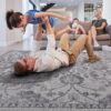 Marfi - 5' X 7' Oriental Area Rug - Gray / Silver - Image 3
