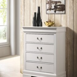 4 Drawer Chest Traditional Style - White