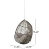 Morris - Teardrop Hanging Chair With 8Ft Chain - Gray - Image 3