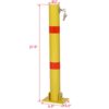 Round Steel Parking Bollard With Lock For Car Parking Protection And Home Garage Decor - Yellow - Image 3