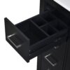 Bathroom Vanity With Ceramic Sink Combo, Frame Bathroom Storage Cabinet, Freestanding Vanity Set With 3 Drawers & Soft Closing Doors - Black - Image 19
