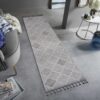 Guros - 2' X 8' Trellis Indoor / Outdoor Area Rug - White / Gray - Image 2