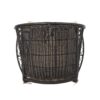 Doris - Outdoor Wicker Standing Basket Chair With Cushion - Brown - Image 8