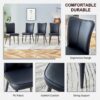 Modern Chair (Set of 2) Sleek Design With Metal Legs Ideal For Various Venues - Black - Image 6