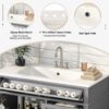 Bathroom Vanity With Top Sink, Modern Bathroom Storage Cabinet With 2 Drawers And A Tip-Out Drawer, Single Sink Bathroom Vanity - Gray - Image 5