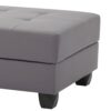 Chic Contemporary Ottoman - Gray - Image 6