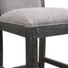 Bar Stools (Set of 2), Rubber Wood Frame, Retro Bar Chairs Suitable For Kitchen Island - Black / Gray - Image 10