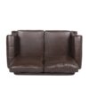 Contemporary Loveseat With Nailhead Trim - Dark Brown - Image 9