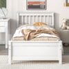 Twin Bed With Headboard And Footboard For Kids, Teens, Adults, With A Nightstand - White - Image 4