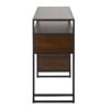 Display Farmhouse Bar Height Table With Storage Space - Black / Walnut - Image 2