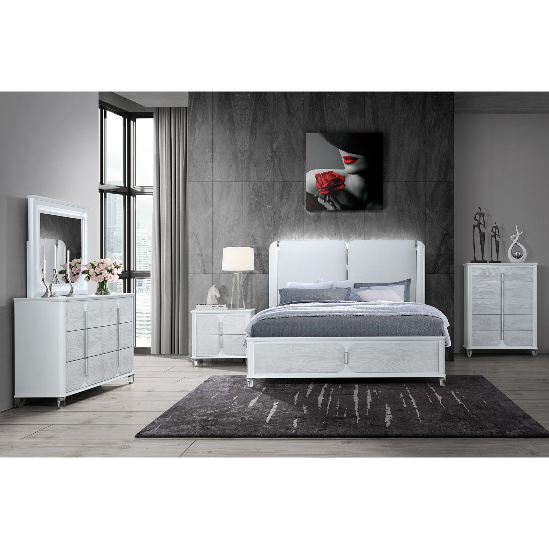 Brenda - Bedroom Bench With Padded Seating - Gray - Image 2