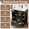 Retro Style Bathroom Vanity With Sink, Soft Closing Cabinet And Drawers - Black - Image 6