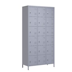 Lockers 18 Door With Lock For Employees, Storage Cabinet For Home Gym Office School Garage - Gray