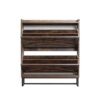 Shoe Storage Cabinet With 2 Flip Drawers, Freestanding Organizer With Metal Legs For Entryway, Narrow Shoe Rack Cabinet - Rustic Brown - Image 4