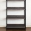 Monica - Wood And Metal Walk In Closet With 5 Shelves Construction - Gray - Image 4