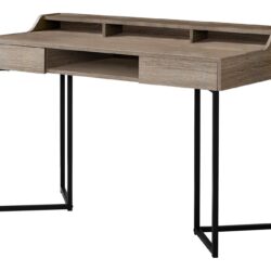Computer Desk For Home Office, Laptop, Storage Drawers, Versatile Placement - Taupe