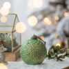 Christmas Ball Ornaments, Decorative Hanging Ball Christmas Tree Ornaments, For Holiday Party Decorations (Set of 6) - Green - Image 4