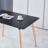 Table, Dining Table, Office Table, Coffee Table - Matte Black - Image 6