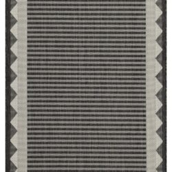Sunshine - 2'7" X 7'3" Indoor, Outdoor Area Rug, Polypropylene - Anthracite