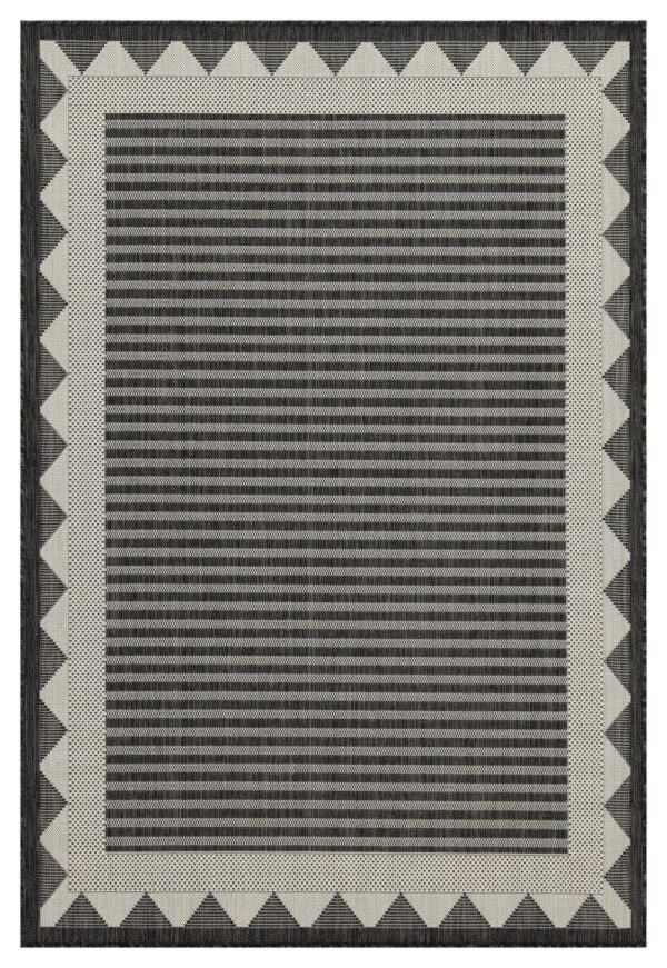 Sunshine - 2'7" X 7'3" Indoor, Outdoor Area Rug, Polypropylene - Anthracite
