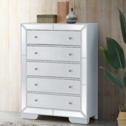 Sleek Contemporary Storage Chest - White