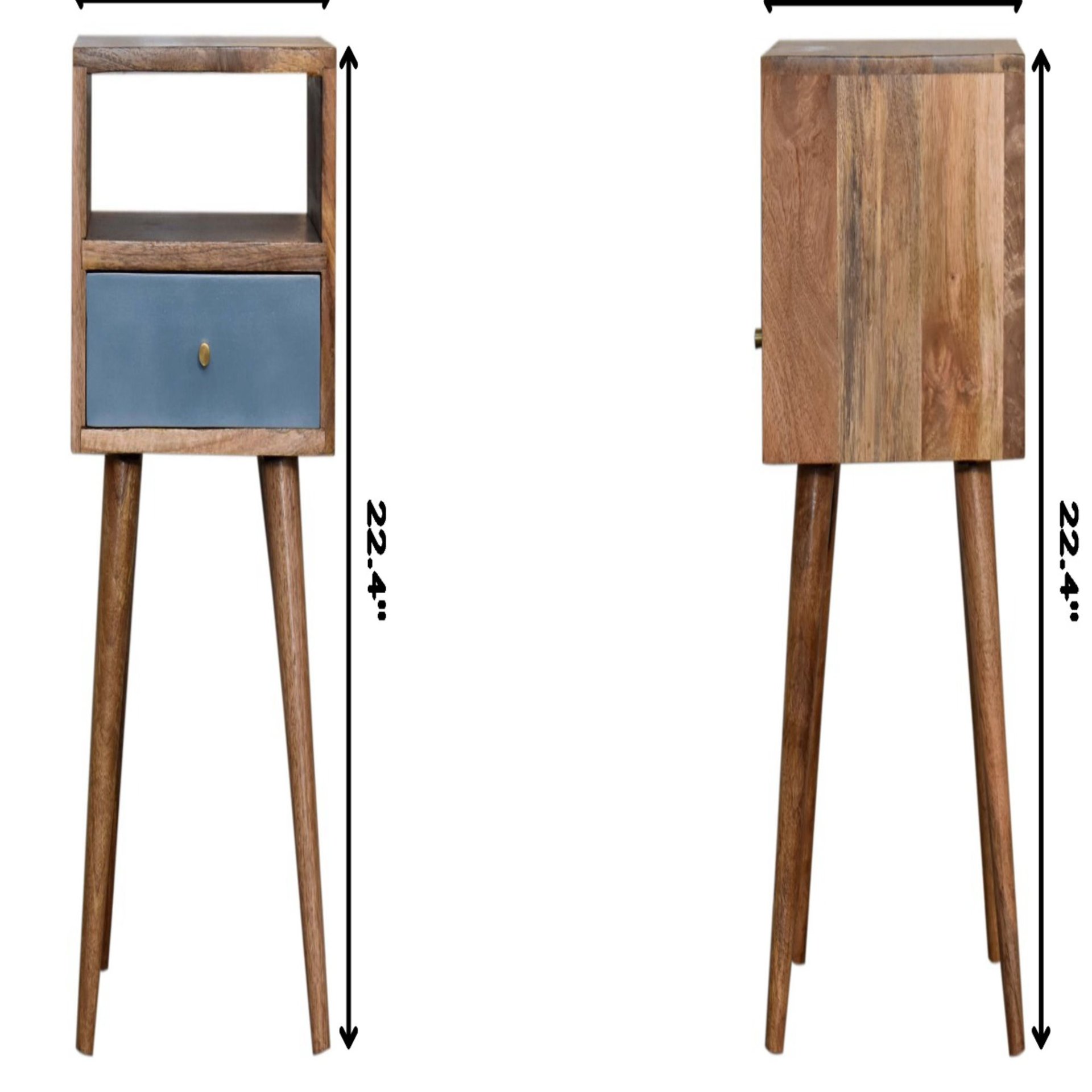 Mini Hand Painted Nightstand - Blue - Image 23