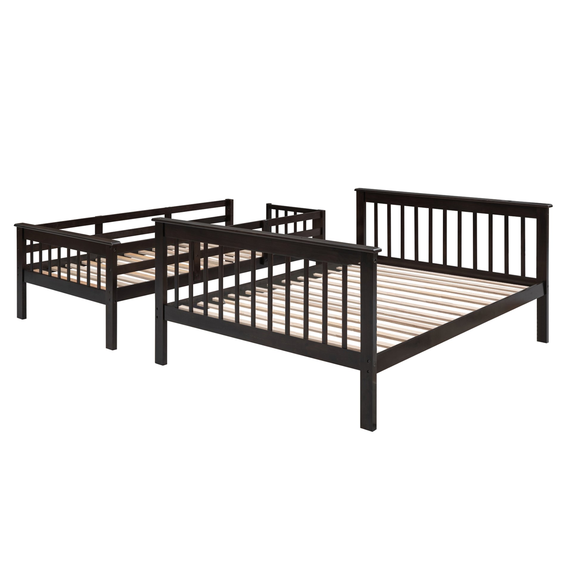 Stairway Twin Over Full Bunk Bed With Storage And Guard Rail For Bedroom - Espresso - Image 8