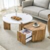 Fashionable Versatile Coffee Table Set - White / Wood - Image 2