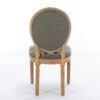 French Style Solid Wood Frame Antique Painting, Hand-Pulled Buckle Decoration Artificial Leather Dining Chair With Nailhead Trim, Wood Legs (Set of 2) - White Pine / Green - Image 6