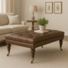 Buffalo - Leather Ottoman - Brown - Image 2
