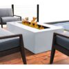 Outdoor Fire Pit Table With Cover - White - Image 5