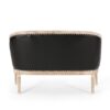 French Country Chesterfield Style Tufted Loveseat - Black - Image 9