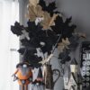 Standing Gnome With Gnome & Holding Banner, For Halloween Decor - Black / Orange / White - Image 12
