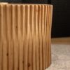 Vintage Fashion Style Cylindrical Nesting Coffee Table Set With Vertical Textured Embossed Design - Natural - Image 15