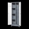 Metal Storage Cabinets, Cleaning Tool Cabinet With Locking Door, Tall Broom Tool Organizer And Storage, Large Storage Cabinet For Kitchen - Gray / White - Image 13