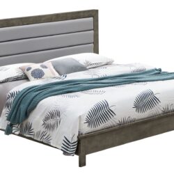 Full Bed Transitional Modern Design - Gray