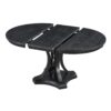 5 Piece Dining Set Retro Extendable Round Table And 4 Chairs For Kitchen Dining Room - Black - Image 16