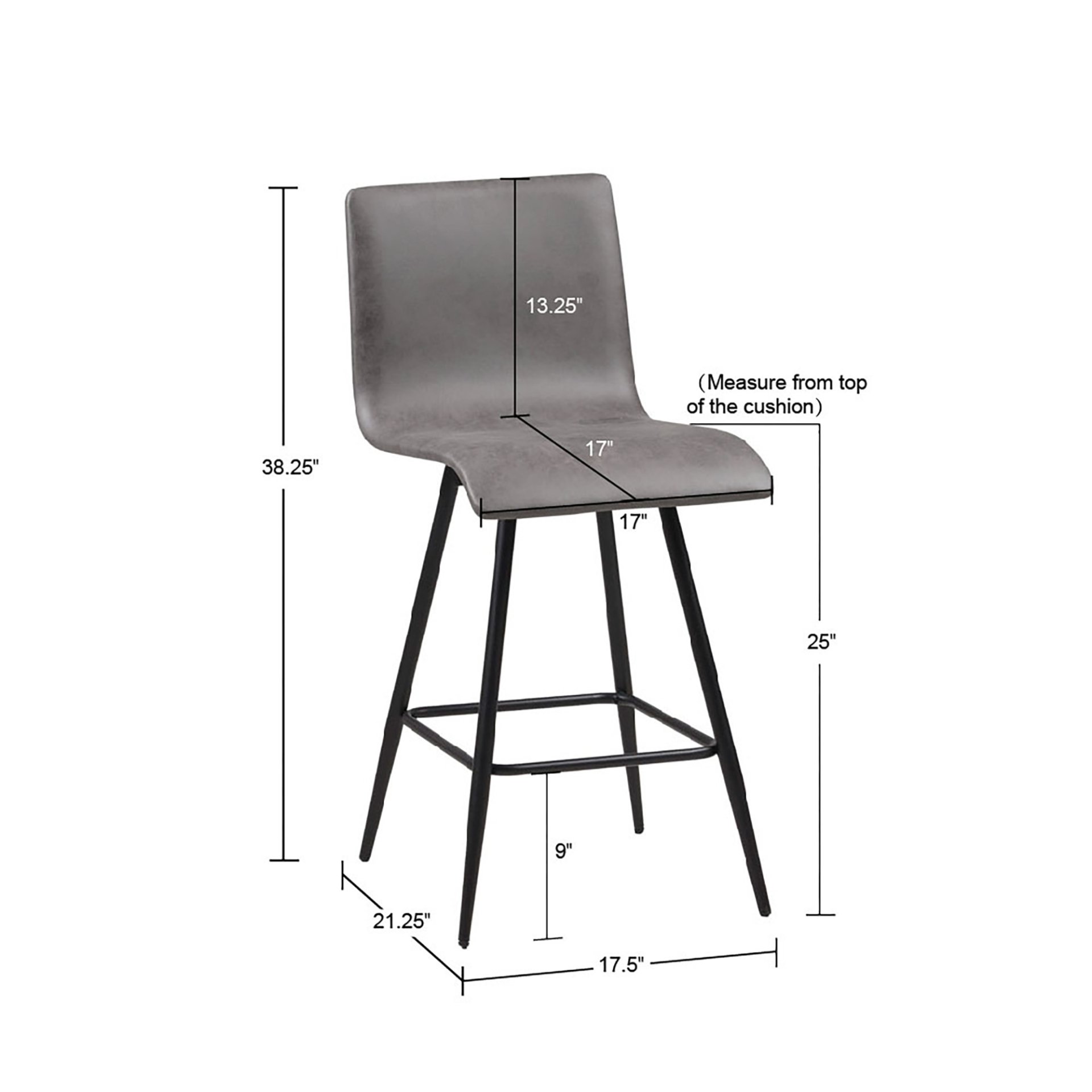 Swivel Counter Stool - Gray - Image 3