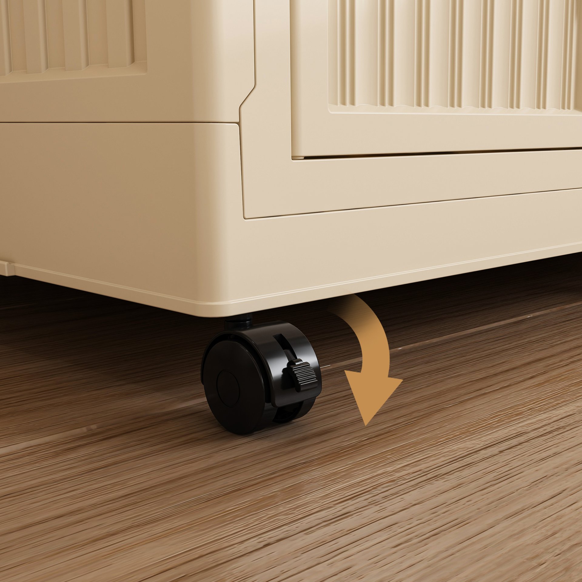 Portable Wardrobe Closet Storage Organizer For Clothes, 9 Magnetic Doors With 9 Cubes & 2 Hanging Rods, 6 Hangers - Cream White - Image 14