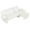 Convertible Futon Sofa Bed Futon Sofa Couch With An Adjustable Backrest, A Reversible Chaise Lounge And 2 Removable Armrest Pillows For Living Room - Beige - Image 25