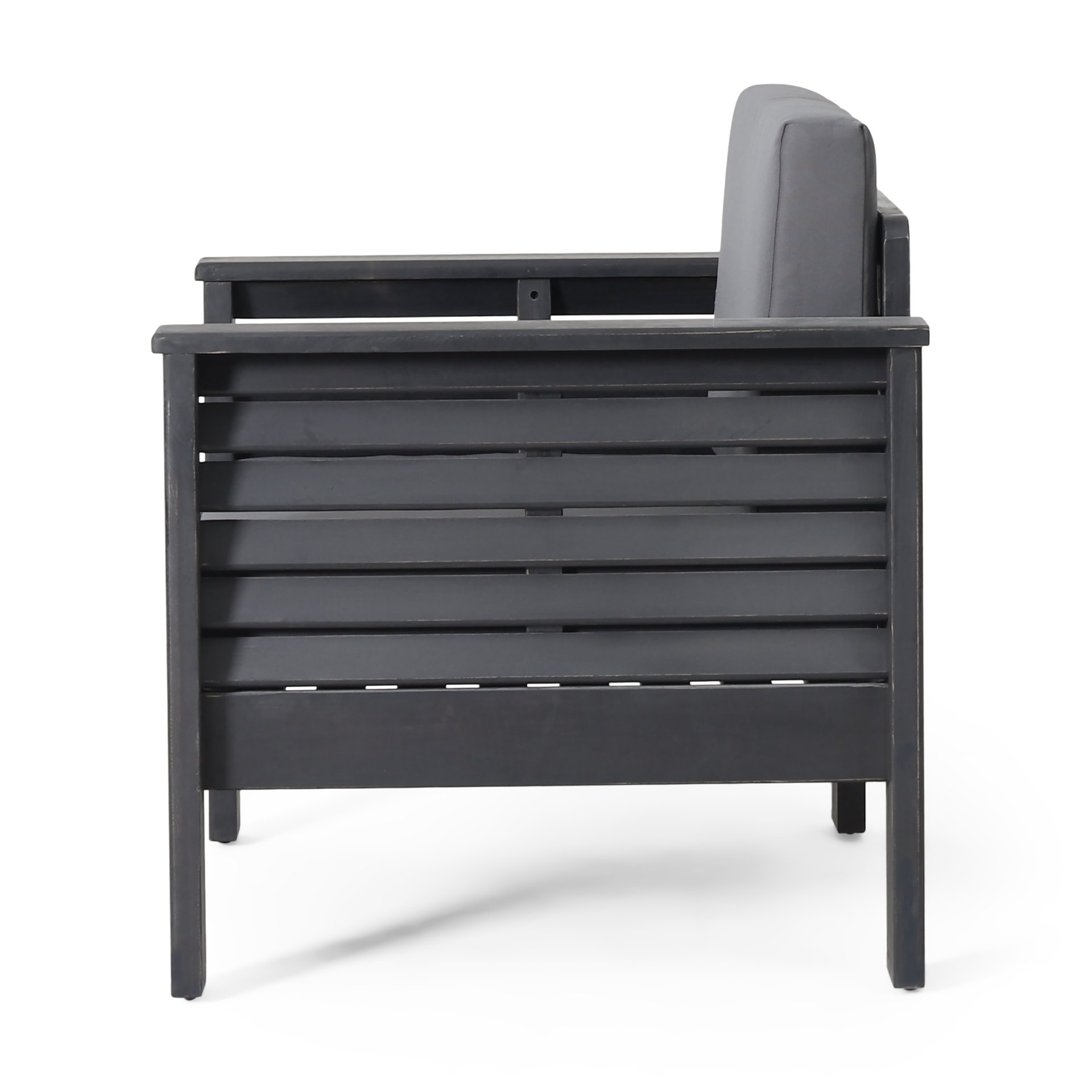 Flare - Outdoor Club Chair With Water Resistant Cushions - Dark Gray - Image 6