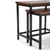 Skyler - 2 Piece Nesting Side Table - Dark Cognac Brown - Image 5