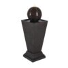 35.5" Tall Column Fountain With LED Lights, Retro Outdoor Decor, Weather Resistant Feature - Dark Brown - Image 5