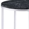 Virlana - Faux Marble Top End Table - Black / Chrome - Image 5