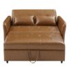 Convertible Sleeper Bed, Adjustable Oversized Armchair With 3 USB Ports For Small Space - Brown - Image 17