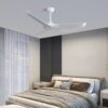 Indoor Ceiling Fan Without Light, 6 Speeds Reversible DC Motor, 3 ABS Blade Ceiling Fan White For Bedroom - White - Image 7
