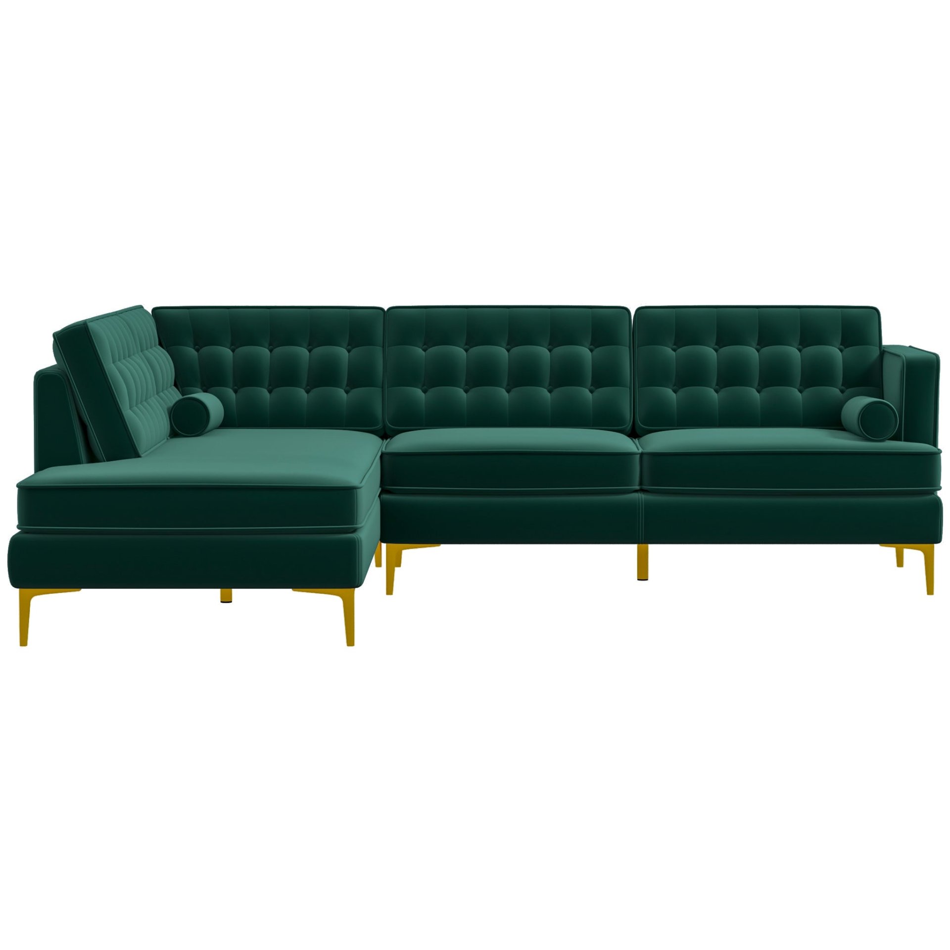 Brooke - Sectional Sofa Left Facing - Green - Image 8