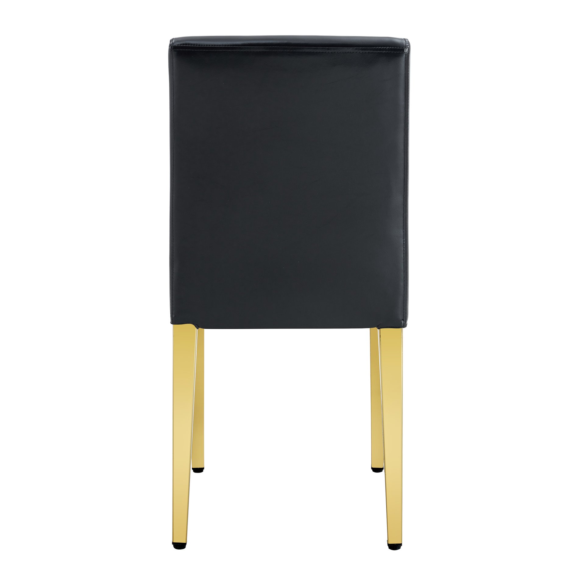 (Set of 4) Backrest Chairs With Gold Metal Legs A Perfect Pairing, Ideal For Minimalist And Modern Home Decor Styles - Black / Gold - Image 17