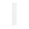 Modern Rattan 3 Door Shoe Rack Cabinet For Entryway Freestanding White Storage Unit In Particle Board - White - Image 8